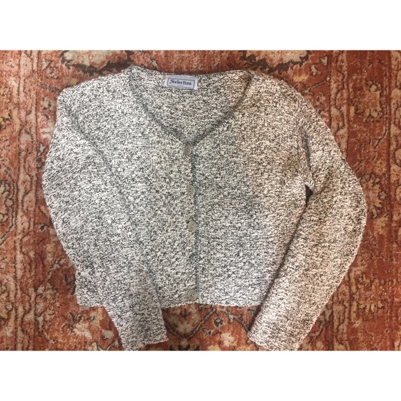 VINTAGE CROPPED SWEATER GREY - Picture 2 of 4